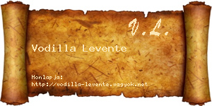 Vodilla Levente névjegykártya